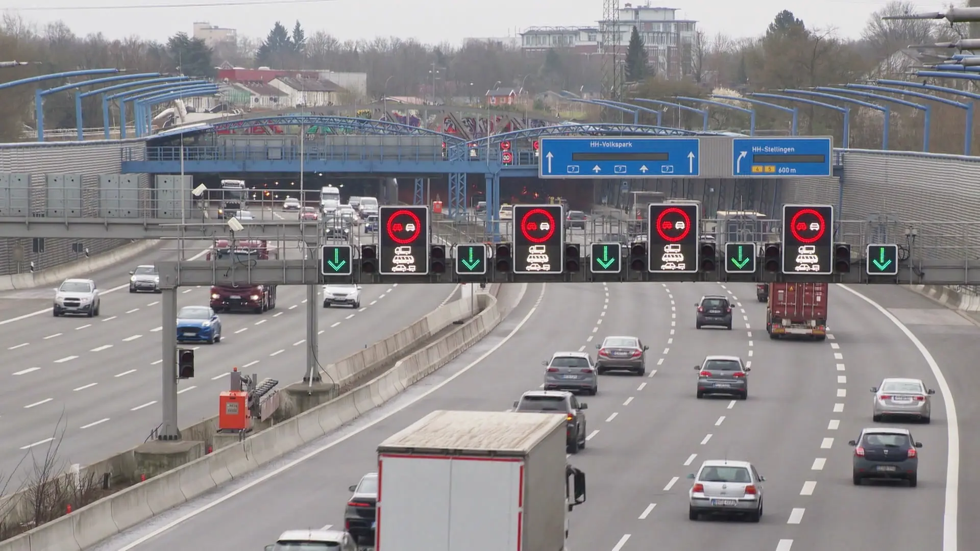 A7 und Elbtunnel: Vollsperrung Richtung Süden Anfang September 2026